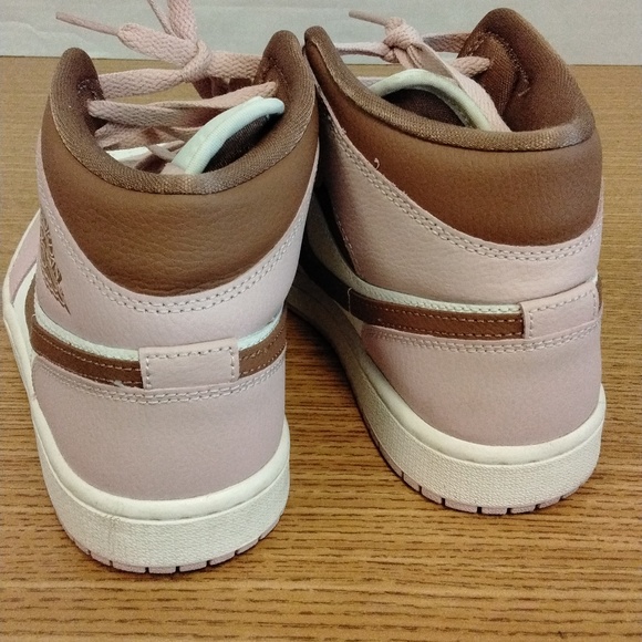 Jordan Women's Sneakers in Pink and Brown - Picture 6 of 7